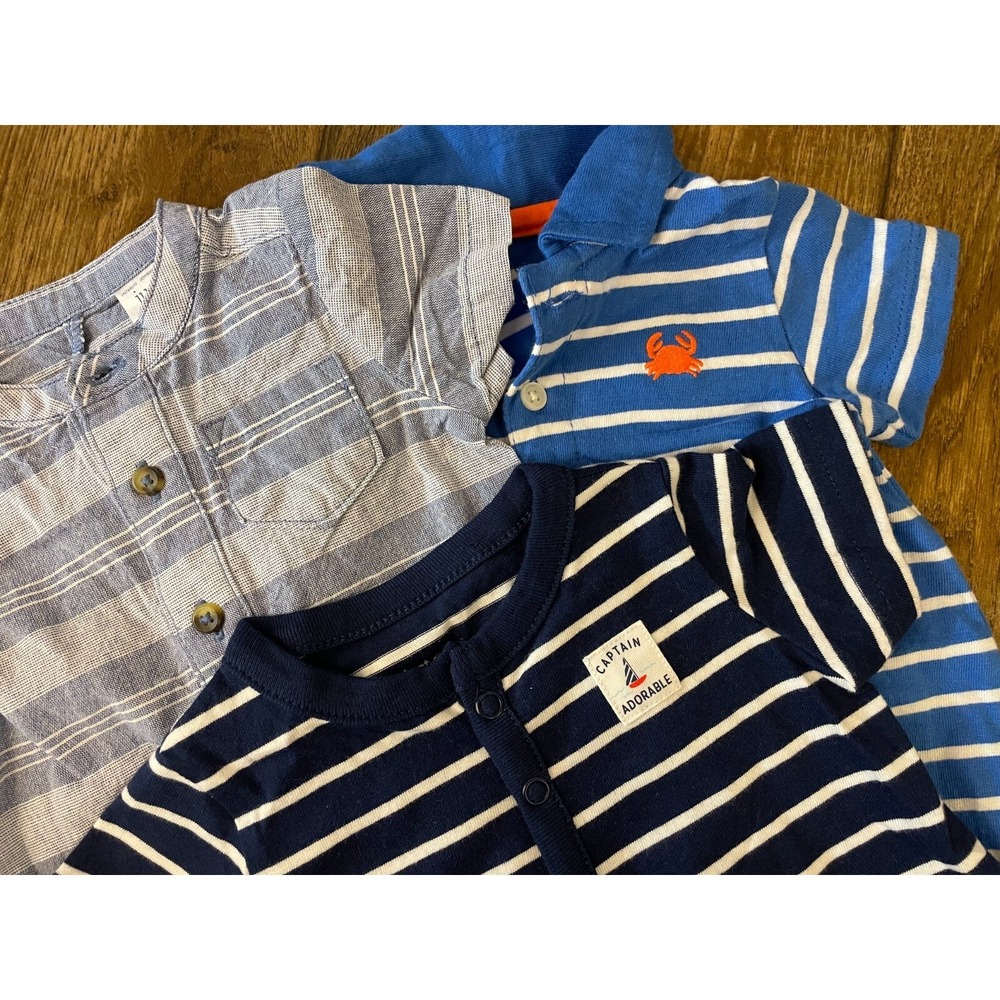 Carters Outfits Baby Boy 3 Months One Piece Rompers Shorts Clothes Lot Summer - Picture 2 of 6